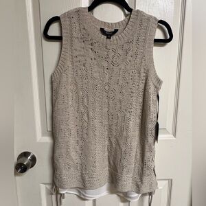 Simply Vera Vera Wang Taupe Knit Tank Top